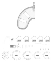 Shots Man Cage Chastity 3.5' Cock Cage w/Plug Model 10 - Clear