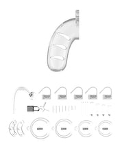 Shots Man Cage 4.5' Cock Cage w/Plug 11 - Clear