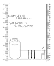 Shots Ouch Urethral Sounding Metal Plug Set - 49/50mm