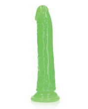 Shots RealRock 7' Slim  Dildo Glow in the Dark - Neon Green