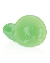 Shots RealRock 7' Slim  Dildo Glow in the Dark - Neon Green