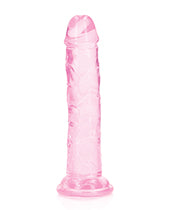 Shots Realrock Crystal Clear Straight Dildo W/suction Cup