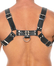 Shots Uomo Chest Bulldog Harness Small/Medium - Black