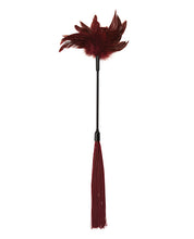 Sex & Mischief Enchanted Feather Tickler - Burgundy