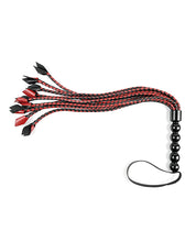 Saffron Braided Flogger - Red/Black