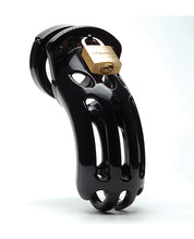 The Curve 3 3/4' Curved Cock Cage & Lock Set  - Black