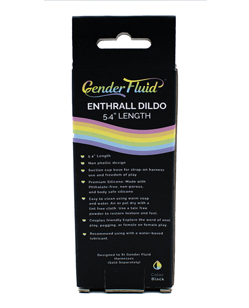 Gender Fluid 5.4' Enthrall Strap On Dildo - Black