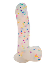 Get Lucky 8.5' Real Skin Confetti Cock - Multi Color