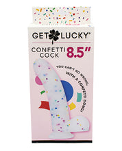 Get Lucky 8.5' Real Skin Confetti Cock - Multi Color