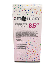 Get Lucky 8.5' Real Skin Confetti Cock - Multi Color