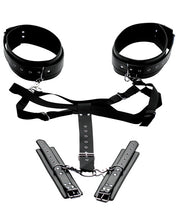 Master Series Acquire Easy Access Thigh Harness w/Wrist Cuffs - Black