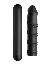 Bang! XL Bullet & Swirl Silicone Sleeve - Black