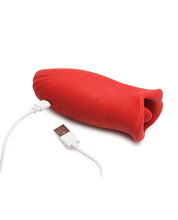 Shegasm Lickgasm Kiss + Tell Silicone Kissing & Vibrating Clitoral Stimulator - Red