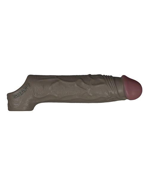 Shaft Flexskin Liquid Silicone 7.8' Vibrating Sheath - Mahogany
