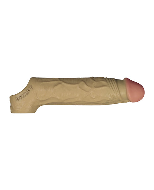 Shaft Flexskin Liquid Silicone 7.8' Vibrating Sheath - Oak