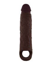 Shaft Flexskin Liquid Silicone 8.8" Vibrating Sheath - Mahogany