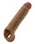 Shaft Flexskin Liquid Silicone 8.8" Vibrating Sheath - Oak