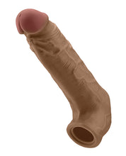 Shaft Flexskin Liquid Silicone 8.8" Vibrating Sheath - Oak