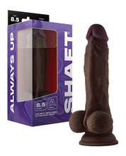 Shaft Model A Flexskin Liquid Silicone 8.5' Dong w/Balls - Mahogany
