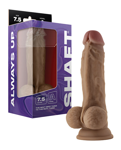 Shaft Model A Flexskin Liquid Silicone 7.5' Dong w/Balls - Oak