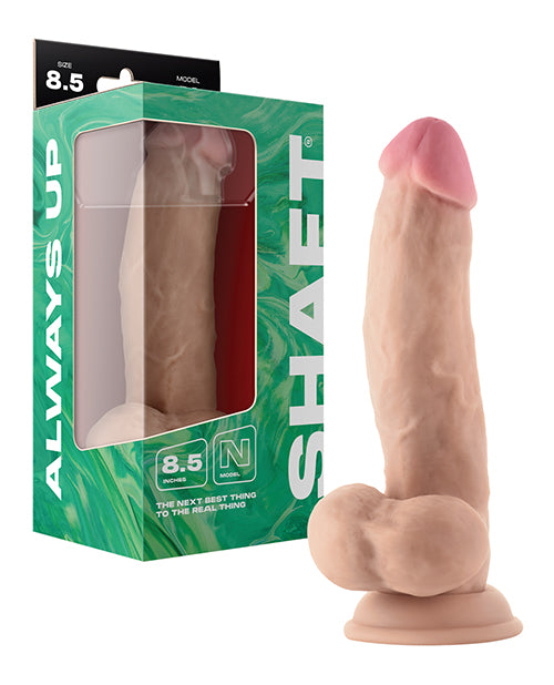 Shaft Model N Flexskin Liquid Silicone 8.5' Side Curve Dong w/Balls - Pine