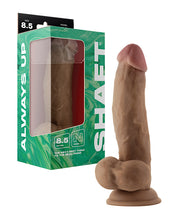 Shaft Model N Flexskin Liquid Silicone 8.5' Side Curve Dong w/Balls - Oak