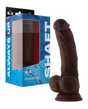Shaft Model C Flexskin Liquid Silicone 8.5' Curved Dong w/Balls - Mahogany