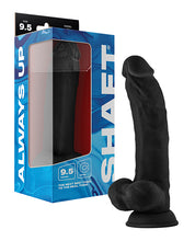 Shaft Model C Flexskin Liquid Silicone 9.5' Curved Dong w/Balls - Black