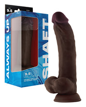 Shaft Model C Flexskin Liquid Silicone 9.5' Curved Dong w/Balls - Mahogany