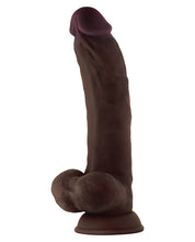 Shaft Model C Flexskin Liquid Silicone 9.5' Curved Dong w/Balls - Mahogany