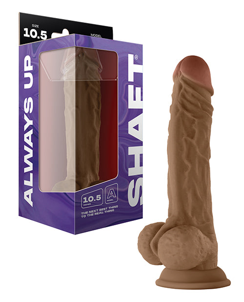 Shaft Model A Flexskin Liquid Silicone 10.5' Dong w/Balls - Oak