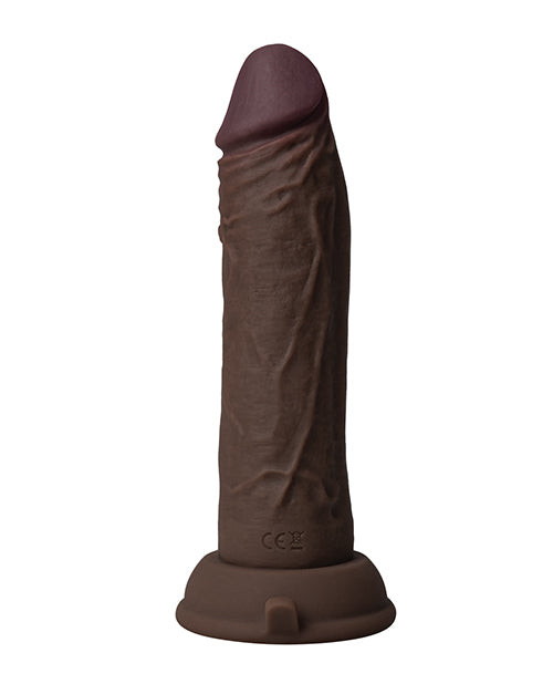 Shaft Flexskin Liquid Silicone 6.5' Vibrating Dong - Mahogany