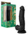 Shaft Flexskin Liquid Silicone 8.5' Vibrating Side Curve Dong w/Balls - Black