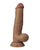 Shaft Flexskin Liquid Silicone 8.5' Vibrating Side Curve Dong w/Balls - Oak