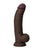 Shaft Flexskin Liquid Silicone 9.5' Vibrating Curved Dong w/Balls - Mahogany
