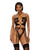 Pull My Strings Sheer Mesh Halterneck Teddy - Black LG