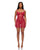 Layers To This Sheer Mesh and Knit Chemise w/Thong 2 pc Set - Pink SM