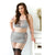 Curve Layne Lace & Microfiber Bralette w/Garter Skirt & G-String Gray1X/2X