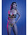 Solar Flare Flash Reflective Binding Underwire Bra & Thong - Black S/M