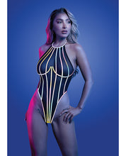 Solar Flare Flash Reflective Binding Halter Tie Teddy - Black S/M