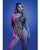 Luminescent Flash Reflective Floral Print Teddy - Black S/M