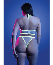 Supernatural Glow-in-the-Dark Zipper Bralette & Thong - White S/M