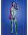 Paradigm UV Reactive Halter Teddy Bodystocking - Neon Green O/S