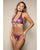 Opulence Shimmer Mesh Halter Top & Panty w/Pearl Details - Purple M/L
