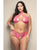 Opulence Shimmer Lace Bra & Panty w/Pearl details - Hot Pink QN