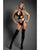 Sheer Mind Games Opaque Crotchless Teddy Bodystocking - Black O/S