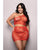 Vixen Set The Tone Rhinestone Knit One Shoulder Top w/Skirt 2 pc Set - Red O/S