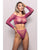 Vixen Your Desire Scalloped Long Sleeve 2 pc Set - Magenta O/S