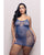 Vixen When Stars Align Rhinestone Net Halter Dress - Blue QN