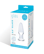 Glas 3.5' Butt Plug - Clear